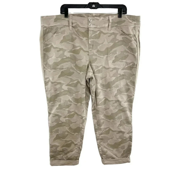 torrid Pants - Torrid Tan Camo High Rise Cropped Pants Women's Plus Size 22